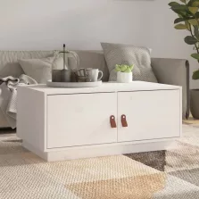   vidaXL fehér tömör fenyőfa dohányzóasztal 80 x 50 x 35 cm