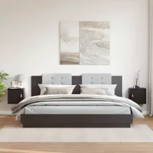   vidaXL 2 db fekete tömör fenyőfa faliszekrény 31,5 x 30 x 30 cm