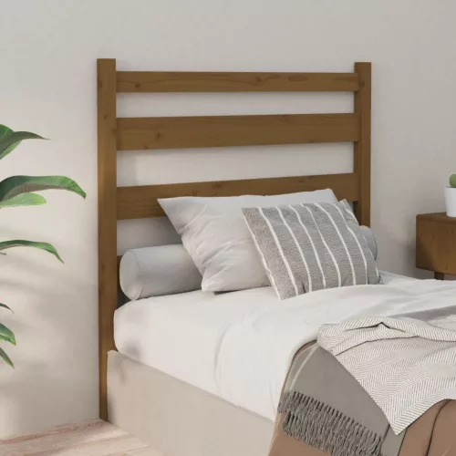 vidaXL mézbarna tömör fenyőfa ágyfejtámla 81 x 4 x 100 cm