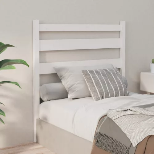 vidaXL fehér tömör fenyőfa ágyfejtámla 106 x 4 x 100 cm