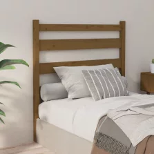   vidaXL mézbarna tömör fenyőfa ágyfejtámla 106 x 4 x 100 cm