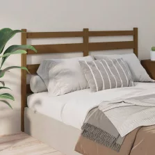   vidaXL mézbarna tömör fenyőfa ágyfejtámla 126 x 4 x 100 cm