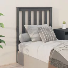 vidaXL szürke tömör fenyőfa ágyfejtámla 81x6x101 cm