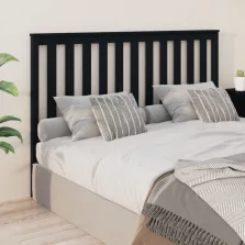   vidaXL fekete tömör fenyőfa ágyfejtámla 166 x 6 x 101 cm