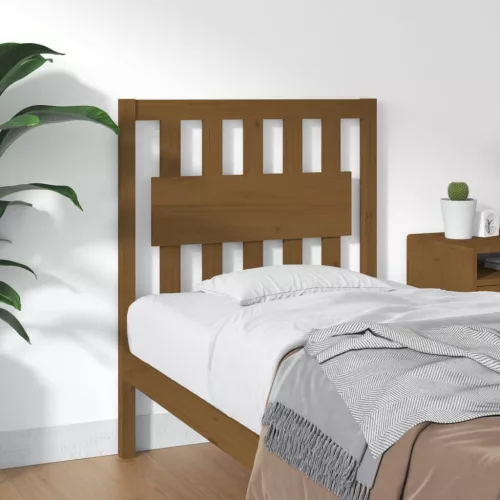 vidaXL mézbarna tömör fenyőfa ágyfejtámla 80,5x4x100cm