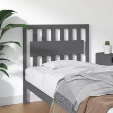   vidaXL szürke tömör fenyőfa ágyfejtámla 95,5 x 4 x 100 cm