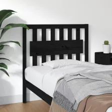   vidaXL fekete tömör fenyőfa ágyfejtámla 95,5 x 4 x 100 cm