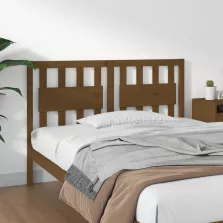   vidaXL mézbarna tömör fenyőfa ágyfejtámla 125,5x4x100 cm