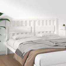 vidaXL fehér tömör fenyőfa ágyfejtámla 155,5x4x100 cm