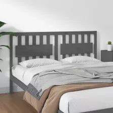   vidaXL szürke tömör fenyőfa ágyfejtámla 165,5 x 4 x 100 cm