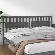 vidaXL szürke tömör fenyőfa ágyfejtámla 205,5x4x100 cm