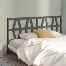   vidaXL szürke tömör fenyőfa ágyfejtámla 206 x 4 x 100 cm