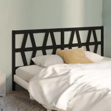   vidaXL fekete tömör fenyőfa ágyfejtámla 206 x 4 x 100 cm
