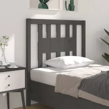 vidaXL szürke tömör fenyőfa fejtámla 96 x 4 x 100 cm