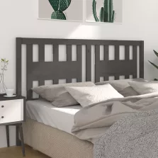 vidaXL szürke tömör fenyőfa fejtámla 166 x 4 x 100 cm