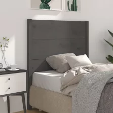 vidaXL szürke tömör fenyőfa fejtámla 96 x 4 x 100 cm