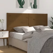 vidaXL mézbarna tömör fenyőfa fejtámla 126 x 4 x 100 cm