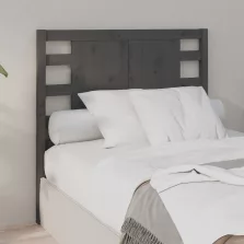 vidaXL szürke tömör fenyőfa fejtámla 81 x 4 x 100 cm