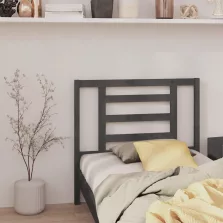   vidaXL szürke tömör fenyőfa ágyfejtámla 106 x 4 x 100 cm