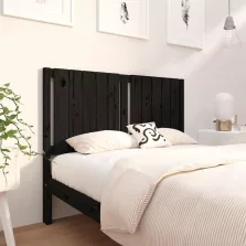   vidaXL fekete tömör fenyőfa ágyfejtámla 125,5 x 4 x 100 cm