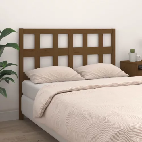 vidaXL mézbarna tömör fenyőfa ágyfejtámla 125,5x4x100 cm