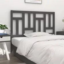   vidaXL szürke tömör fenyőfa ágyfejtámla 125,5 x 4 x 100 cm