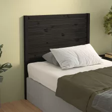 vidaXL fekete tömör fenyőfa ágyfejtámla 96 x 4 x 100 cm