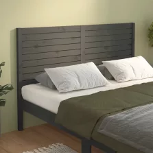   vidaXL szürke tömör fenyőfa ágyfejtámla 126 x 4 x 100 cm