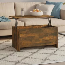   vidaXL füstös tölgy színű szerelt fa dohányzóasztal 102x55,5x52,5 cm