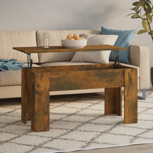 vidaXL füstös tölgy színű szerelt fa dohányzóasztal 101 x 49 x 52 cm
