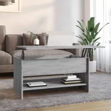   vidaXL szürke sonoma színű szerelt fa dohányzóasztal 80 x 50 x 40 cm