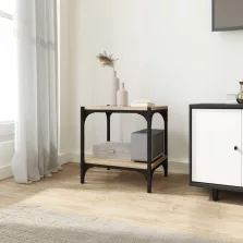   vidaXL sonoma tölgy színű szerelt fa és acél TV-szekrény 40x33x41 cm