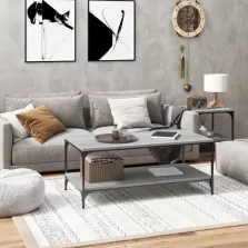   vidaXL szürke sonoma színű szerelt fa dohányzóasztal 80 x 50 x 40 cm