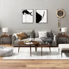   vidaXL 2 db barna tölgyszínű szerelt fa kisasztal 40x40x35 cm