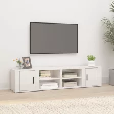   vidaXL 2 db magasfényű fehér szerelt fa TV-szekrény 80x31,5x36 cm
