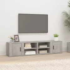   vidaXL 2 db betonszürke szerelt fa TV-szekrény 80x31,5x36 cm
