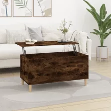   vidaXL füstös tölgy színű szerelt fa dohányzóasztal 90 x 44,5 x 45 cm