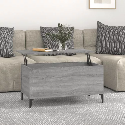 vidaXL szürke sonoma színű szerelt fa dohányzóasztal 90x44,5x45 cm