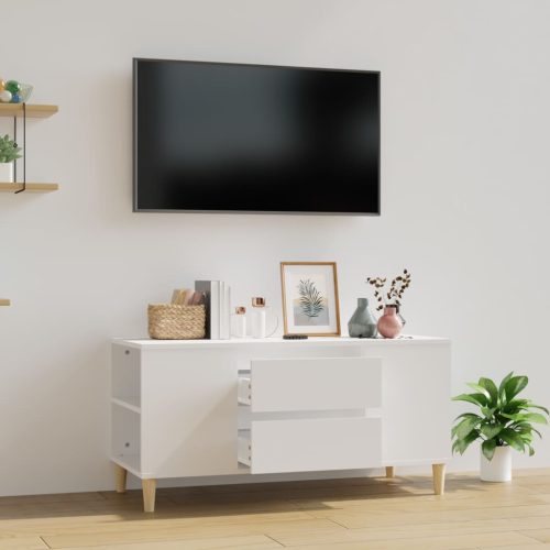 vidaXL fehér szerelt fa TV-szekrény 102x44,5x50 cm