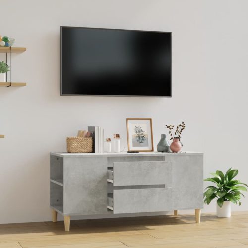 vidaXL betonszürke szerelt fa TV-szekrény 102 x 44,5 x 50 cm