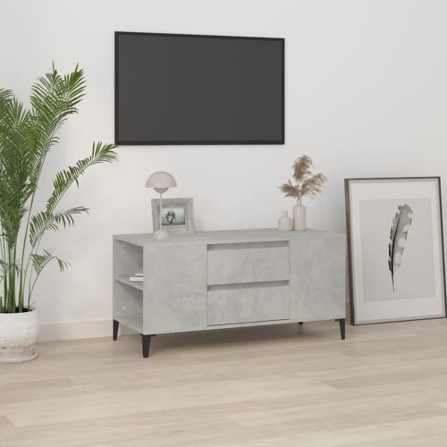 vidaXL betonszürke szerelt fa TV-szekrény 102 x 44,5 x 50 cm