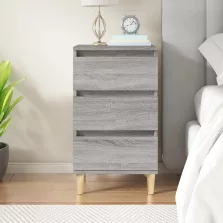   vidaXL szürke sonoma színű szerelt fa éjjeliszekrény 40x35x70 cm