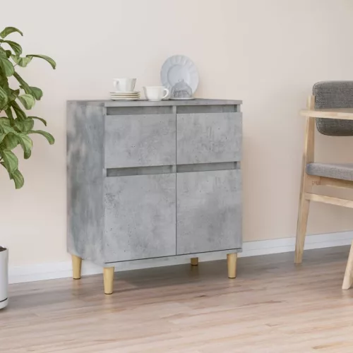 vidaXL betonszürke szerelt fa tálalószekrény 60 x 35 x 70 cm