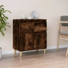  vidaXL füstös tölgy színű szerelt fa tálalószekrény 60 x 35 x 70 cm
