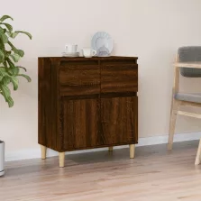   vidaXL barna tölgy színű szerelt fa tálalószekrény 60 x 35 x 70 cm