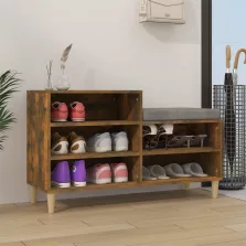   vidaXL füstös tölgy színű szerelt fa cipősszekrény 102 x 36 x 60 cm