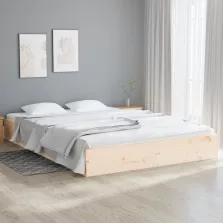 vidaXL King Size tömör fa ágykeret 150 x 200 cm