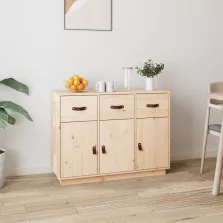 vidaXL tömör fenyőfa tálalószekrény 100 x 40 x 75 cm