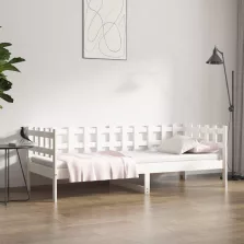   vidaXL fehér tömör fenyőfa kanapéágy matrac nélkül 90 x 190 cm