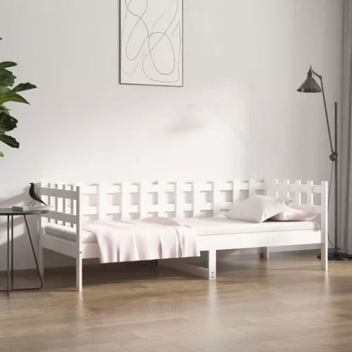 vidaXL fehér tömör fenyőfa kanapéágy matrac nélkül 90 x 190 cm